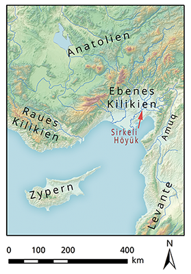 Die geografische Lage der Region Kilikien