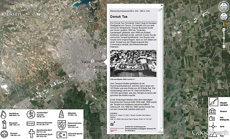 Römische Tempelruine beim heutigen Tarsus (Screenshot VCP)