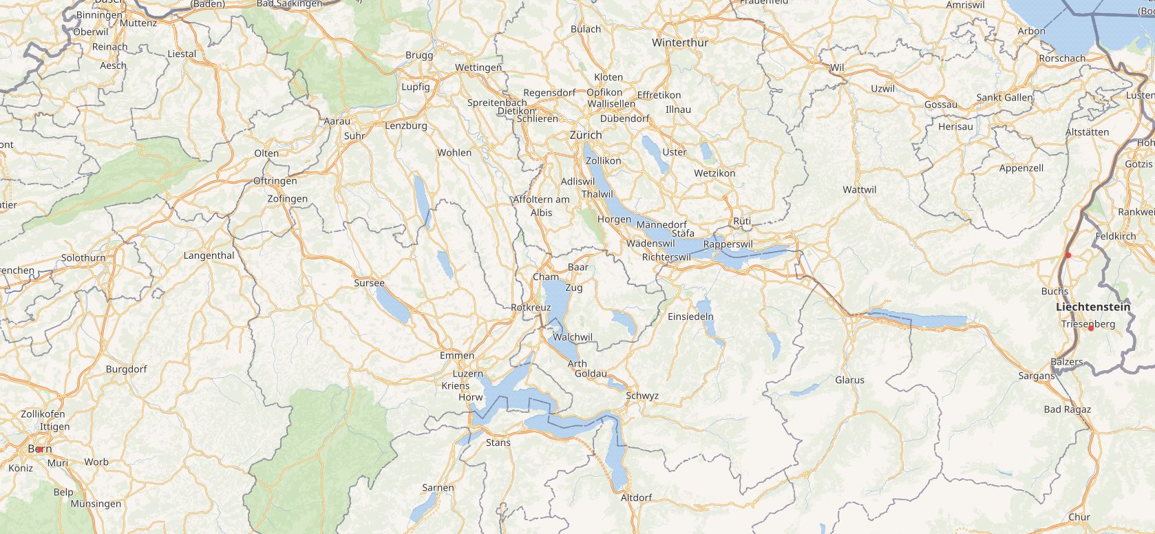 Karte der geographischen Lage der Stein-Denkmäler aus Sandstein